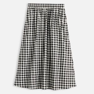 Alex Mill June Midi Skirt Black White Gingham Print Women's small